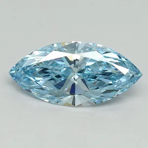 1.03ct MARQUISE Fancy Vivid Blue VS1 Coloured Lab diamond