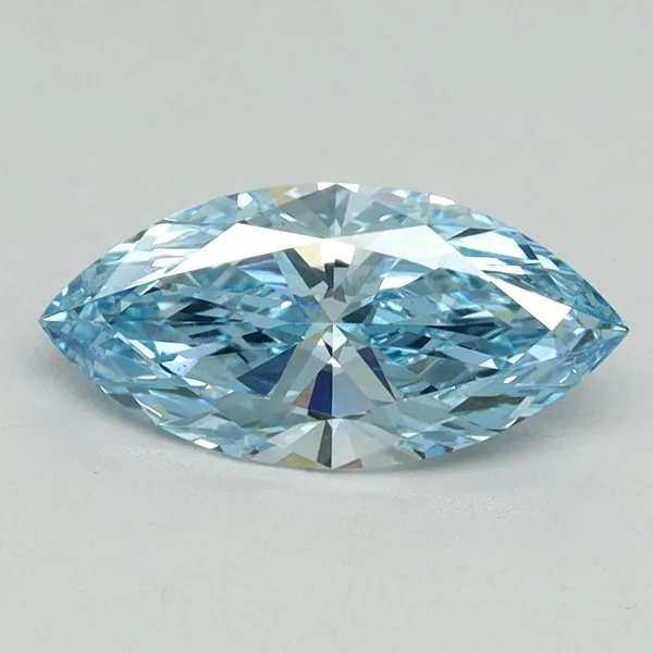 1.03ct MARQUISE Fancy Vivid Blue VS1 Coloured Lab diamond