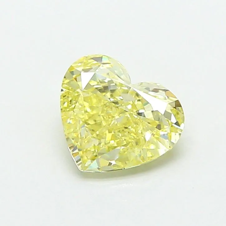 1.06ct HEART Fancy Yellow VS2 Coloured Lab diamond
