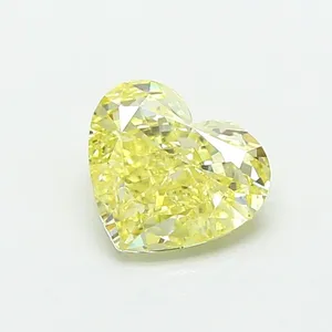 1.06ct HEART Fancy Yellow VS2 Coloured Lab diamond