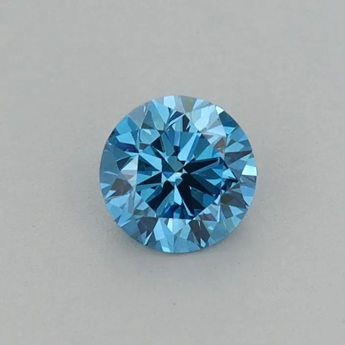 0.33ct ROUND Fancy Vivid Blue VS1 Coloured Lab diamond