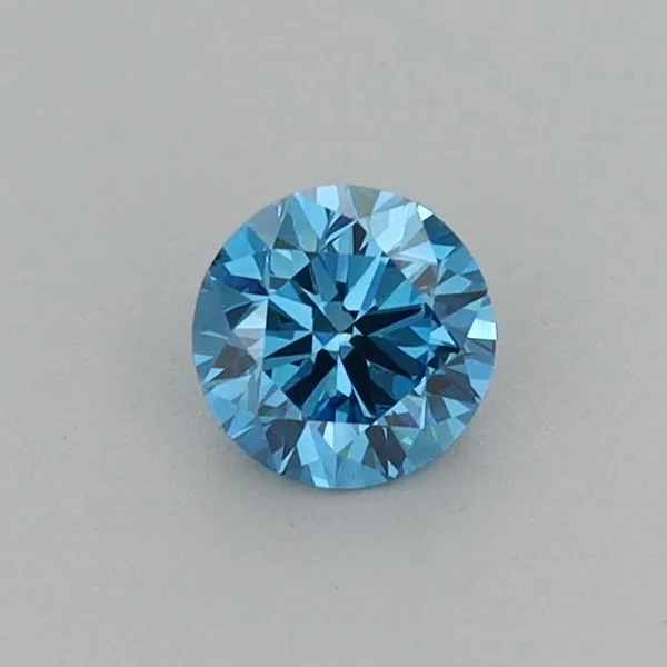 0.33ct ROUND Fancy Vivid Blue VS1 Coloured Lab diamond