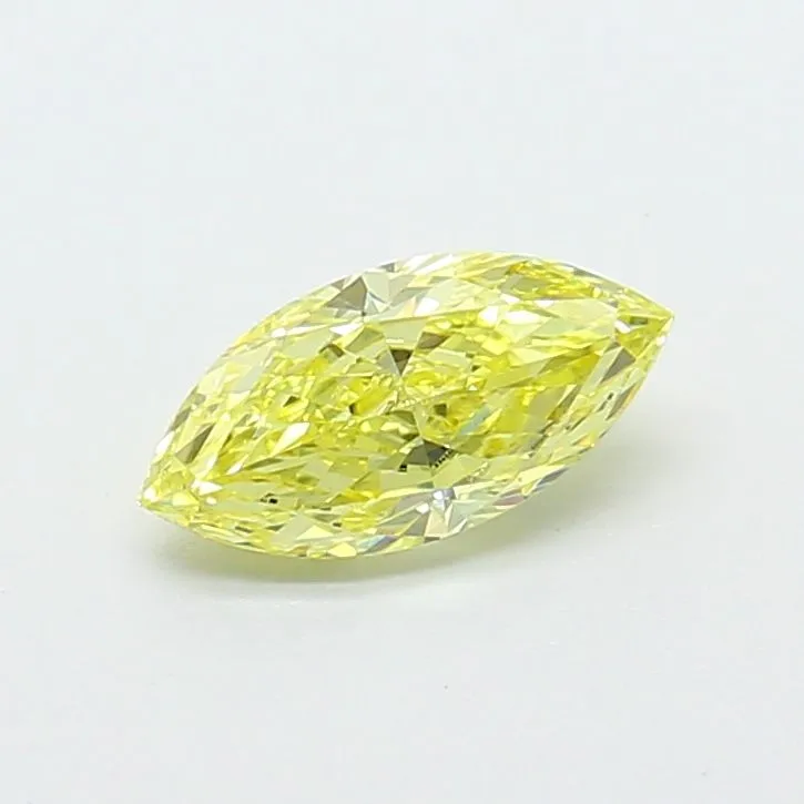 0.64ct MARQUISE Fancy Vivid Yellow VS1 Coloured Lab diamond