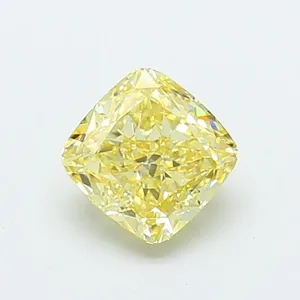 1.1ct CUSHION Fancy Yellow VVS2 Coloured Lab diamond
