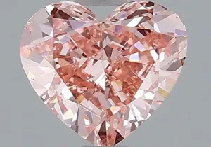 1.05ct HEART Fancy Vivid Pink VVS2 Coloured Lab diamond