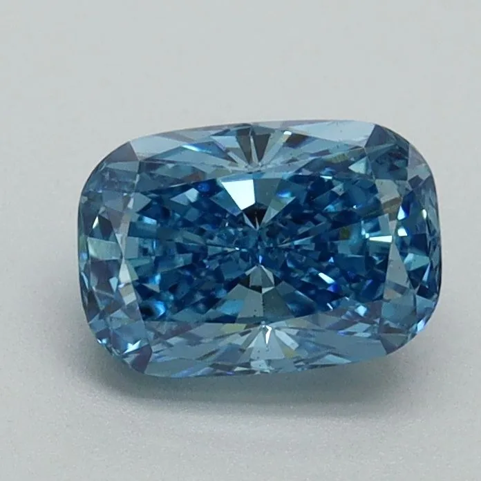 1.01ct CUSHION Fancy Vivid Blue VS1 Coloured Lab diamond