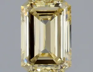 1.4ct EMERALD Fancy Yellow VS1 Coloured Lab diamond