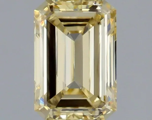 1.4ct EMERALD Fancy Yellow VS1 Coloured Lab diamond