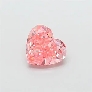 1.52ct HEART Fancy Vivid Pink VVS2 Coloured Lab diamond