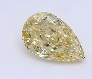 0.92ct PEAR Fancy Intense Yellow VVS2 Coloured Lab diamond