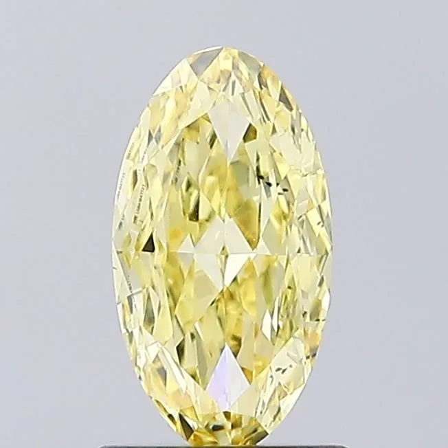 1.02ct OVAL Fancy Intense Yellow VS2 Coloured Lab diamond