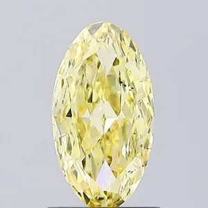 1.02ct OVAL Fancy Intense Yellow VS2 Coloured Lab diamond