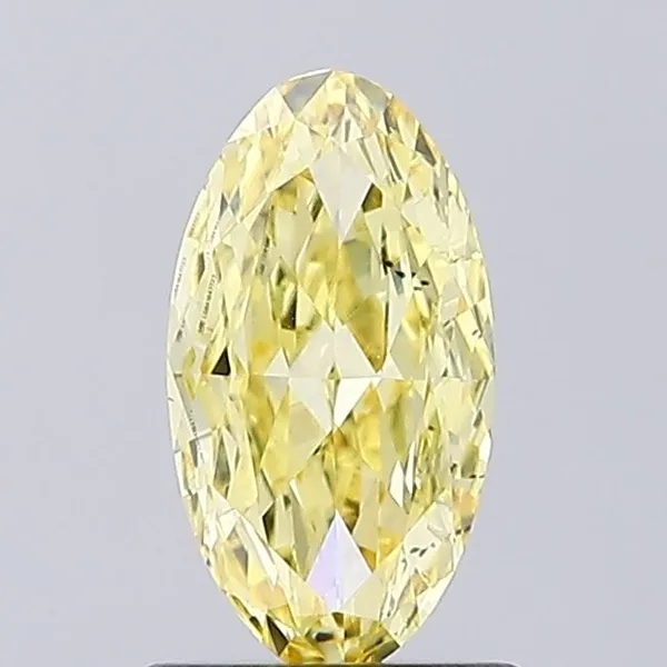 1.02ct OVAL Fancy Intense Yellow VS2 Coloured Lab diamond
