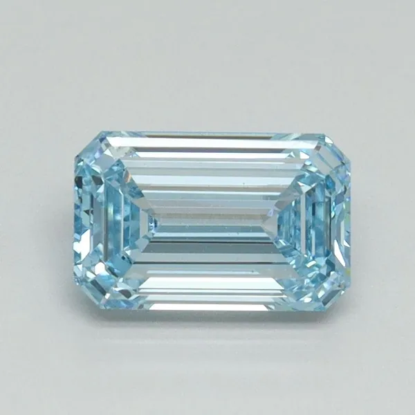 1.01ct EMERALD Fancy Intense Blue VS1 Coloured Lab diamond
