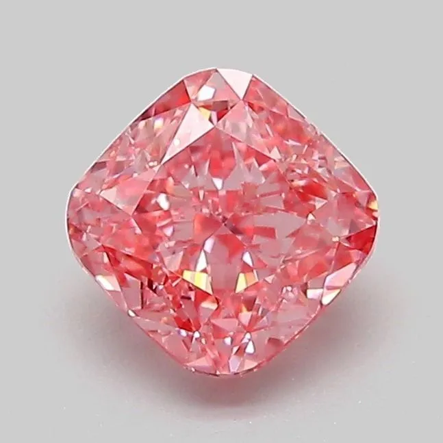1.10ct CUSHION Fancy Vivid Pink VS2 Coloured Lab diamond