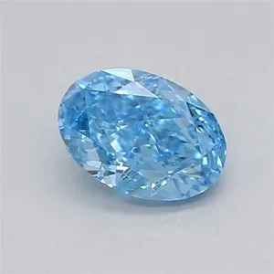 0.3ct OVAL Fancy Vivid Blue VS1 Coloured Lab diamond