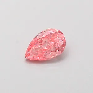 0.35ct PEAR Fancy Vivid Pink VVS2 Coloured Lab diamond