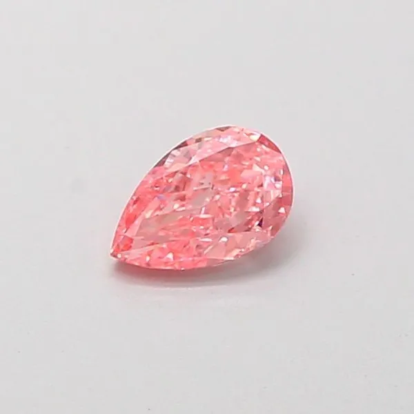 0.35ct PEAR Fancy Vivid Pink VVS2 Coloured Lab diamond