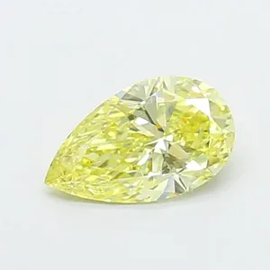 0.56ct PEAR Fancy Intense Yellow VS1 Coloured Lab diamond