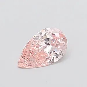 0.58ct PEAR Fancy Intense Pink VS1 Coloured Lab diamond