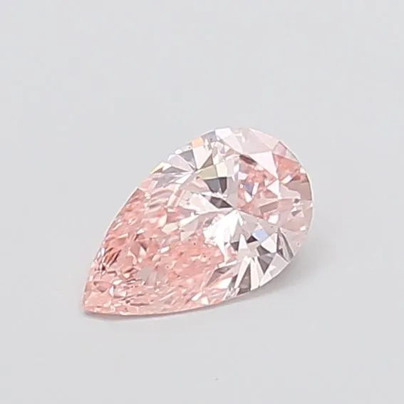 0.58ct PEAR Fancy Intense Pink VS1 Coloured Lab diamond
