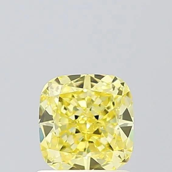 1ct CUSHION Fancy Intense Yellow VS1 Coloured Lab diamond