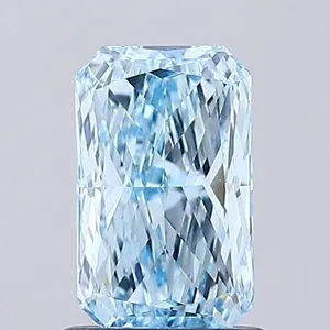 1.02ct RADIANT Fancy Vivid Blue VS1 Coloured Lab diamond