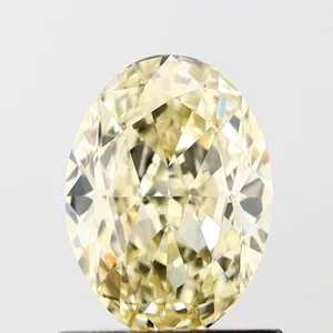 1.08ct OVAL Fancy Light Yellow VVS2 Coloured Lab diamond
