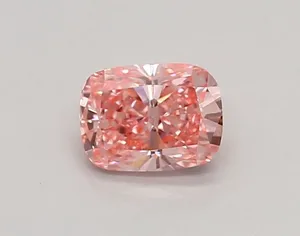 0.53ct CUSHION Fancy Vivid Pink VVS2 Coloured Lab diamond