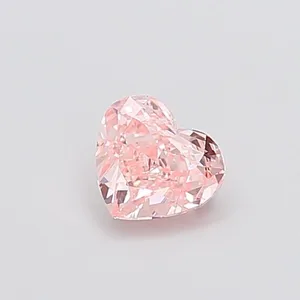 0.81ct HEART Fancy Intense Pink VS1 Coloured Lab diamond