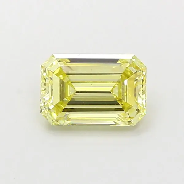 1.06ct EMERALD Fancy Yellow VS2 Coloured Lab diamond