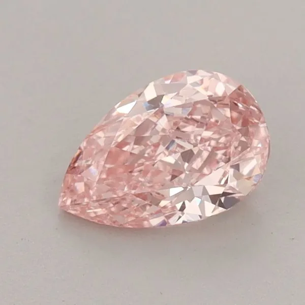 0.82ct PEAR Fancy Vivid Pink VS1 Coloured Lab diamond