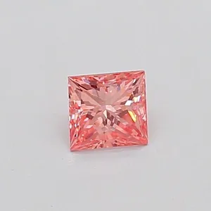 0.35ct PRINCESS Fancy Vivid Pink VS1 Coloured Lab diamond