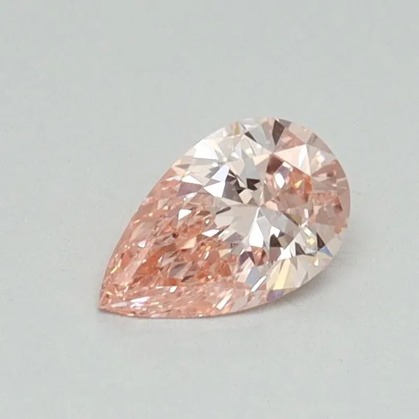 0.33ct PEAR Fancy Intense Pink VVS2 Coloured Lab diamond