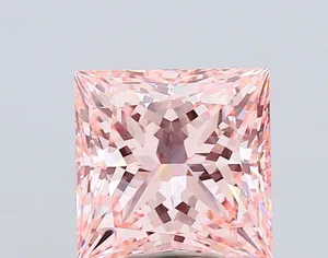 5.09ct PRINCESS Fancy Intense Pink VVS2 Coloured Lab diamond
