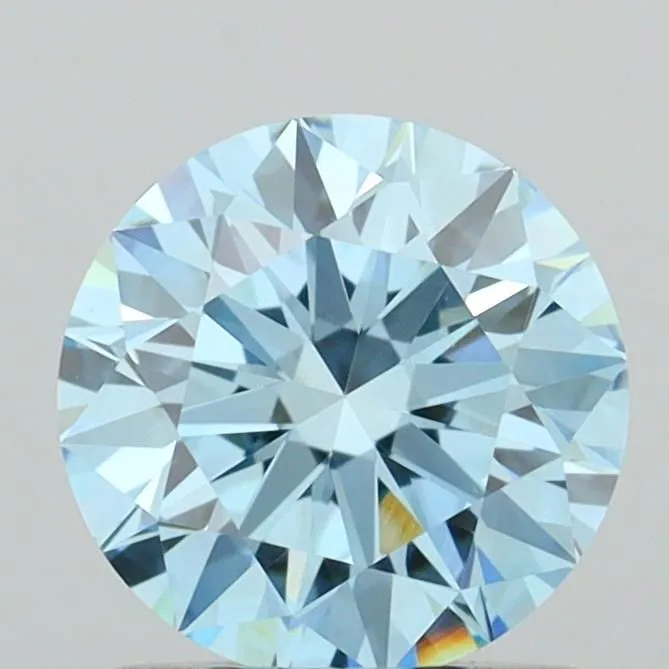 1.05ct ROUND Fancy Vivid Blue VVS2 Coloured Lab diamond