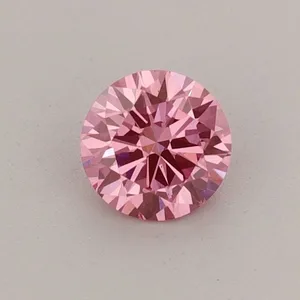 0.42ct ROUND Fancy Vivid Pink VS1 Coloured Lab diamond