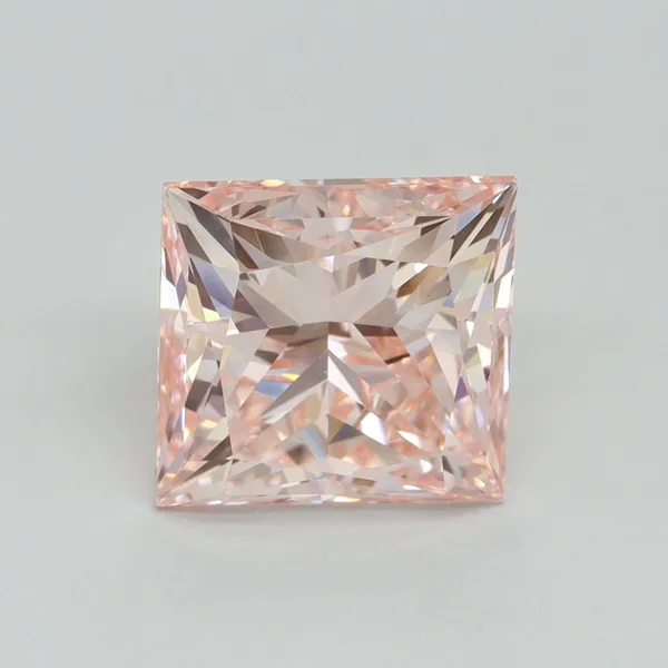 4.56ct PRINCESS Fancy Intense Pink VS1 Coloured Lab diamond