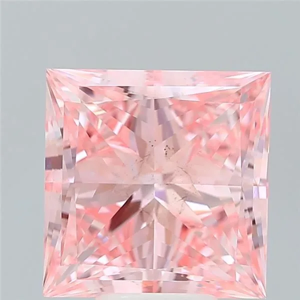 7.01ct PRINCESS Fancy Vivid Pink VS2 Coloured Lab diamond