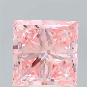 7.01ct PRINCESS Fancy Vivid Pink VS2 Coloured Lab diamond
