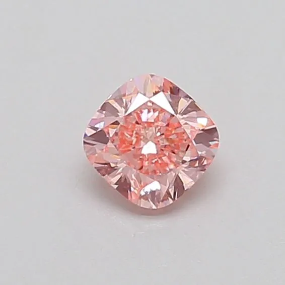 0.34ct CUSHION Fancy Intense Pink VVS2 Coloured Lab diamond