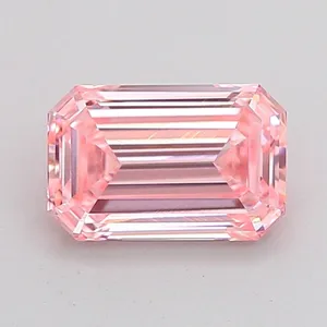 1.01ct EMERALD Fancy Intense Pink VVS2 Coloured Lab diamond