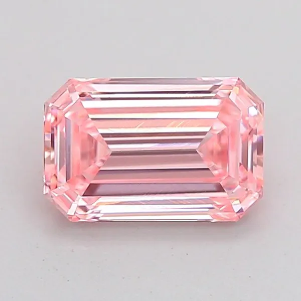 1.01ct EMERALD Fancy Intense Pink VVS2 Coloured Lab diamond