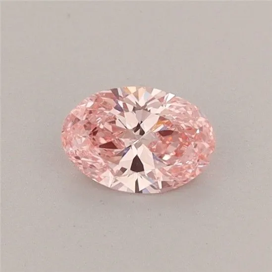 0.34ct OVAL Fancy Vivid Pink VS1 Coloured Lab diamond