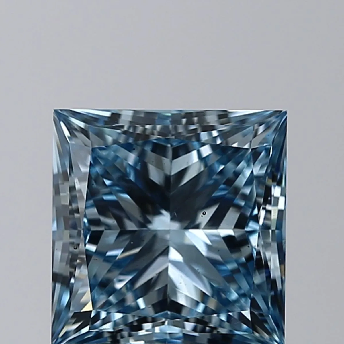 2.71ct PRINCESS Fancy Intense Blue VS2 Coloured Lab diamond