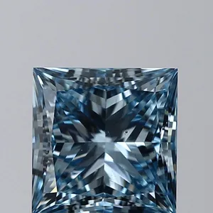 2.71ct PRINCESS Fancy Intense Blue VS2 Coloured Lab diamond