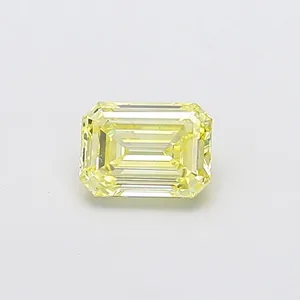 1.03ct EMERALD Fancy Yellow VS1 Coloured Lab diamond