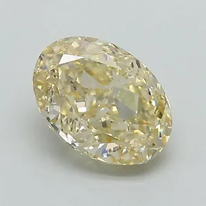 1.08ct OVAL Fancy Yellow VS1 Coloured Lab diamond