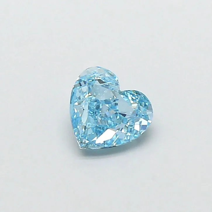 0.50ct HEART Fancy Vivid Blue SI1 Coloured Lab diamond