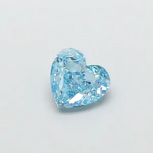 0.5ct HEART Fancy Vivid Blue SI1 Coloured Lab diamond